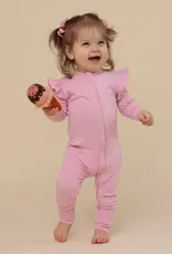 Snuggle Hunny Kids Snuggle Hunny Bubblegum Organic Snugglesuit Convertible Romper