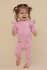 Snuggle Hunny Kids Snuggle Hunny Bubblegum Organic Snugglesuit Convertible Romper