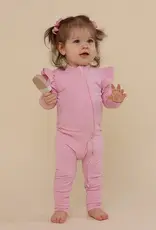 Snuggle Hunny Kids Snuggle Hunny Bubblegum Organic Snugglesuit Convertible Romper