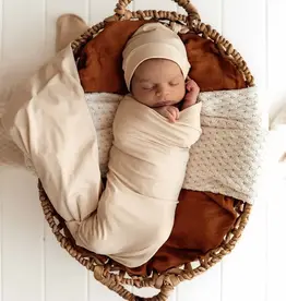 Snuggle Hunny Kids Snuggle Hunny Babyccino Organic Jersey Wrap & Beanie Set