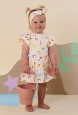 Snuggle Hunny Kids Snuggle Hunny Beach Fun Short Sleeve Organic Dress