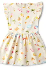 Snuggle Hunny Kids Snuggle Hunny Beach Fun Short Sleeve Organic Dress