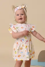 Snuggle Hunny Kids Snuggle Hunny Beach Fun Short Sleeve Organic Dress