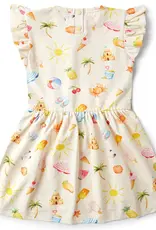 Snuggle Hunny Kids Snuggle Hunny Beach Fun Short Sleeve Organic Dress