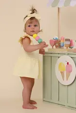 Snuggle Hunny Kids Snuggle Hunny Lemon Sorbet Short Sleeve Organic Dress