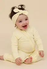 Snuggle Hunny Kids Snuggle Hunny Lemon Sorbet Organic Snugglesuit Convertible Romper
