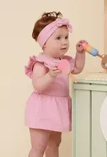 Snuggle Hunny Kids Snuggle Hunny Bubblegum Short Sleeve Organic Dress