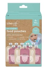 Cherub Baby Cherub Baby Re-usable Food Storage Pouch Mini's 10PK 120ml/4oz