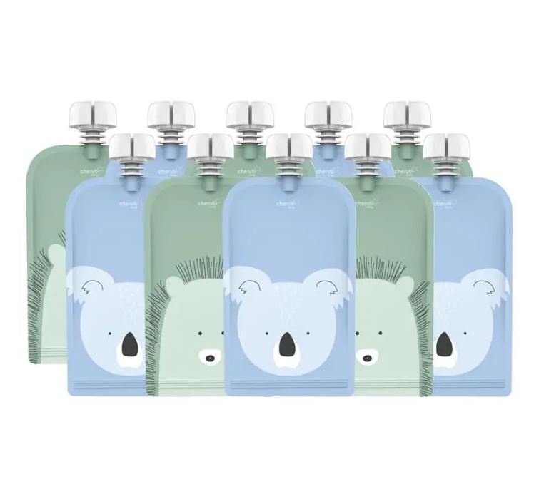 Cherub Baby Cherub Baby Re-usable Food Storage Pouch Mini's 10PK 120ml/4oz