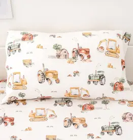 Snuggle Hunny Kids Snuggle Hunny Diggers & Tractors Organic Cotton Single Pillowcase