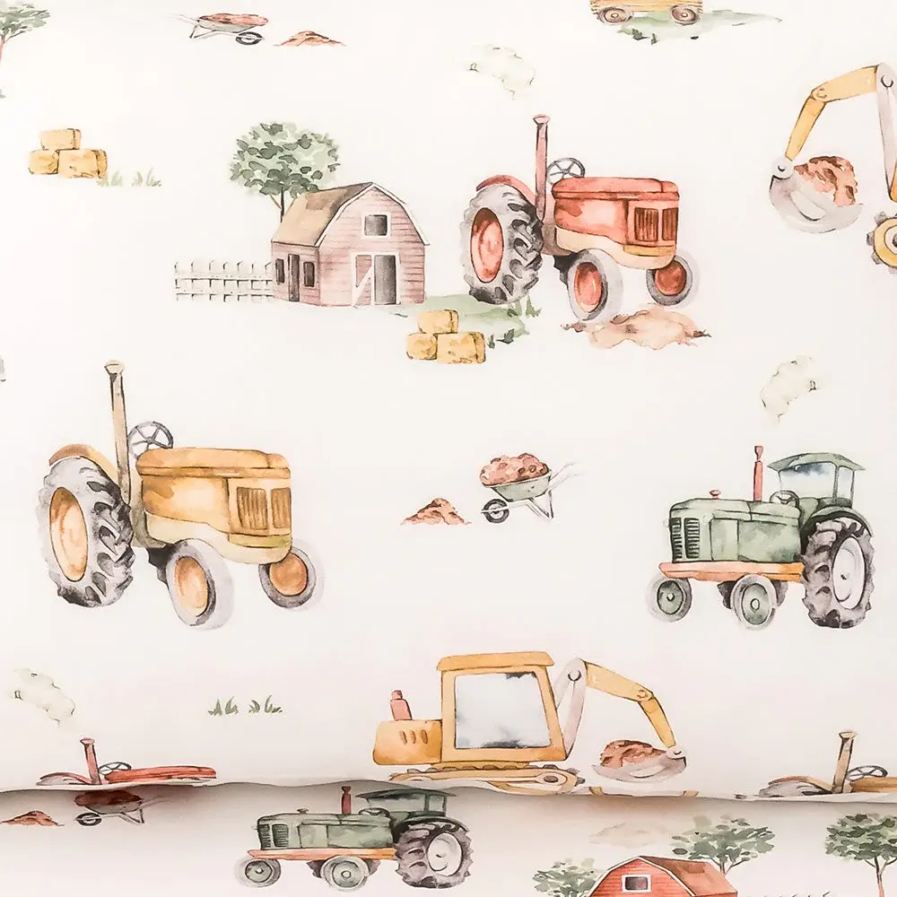 Snuggle Hunny Kids Snuggle Hunny Diggers & Tractors Organic Cotton Single Pillowcase