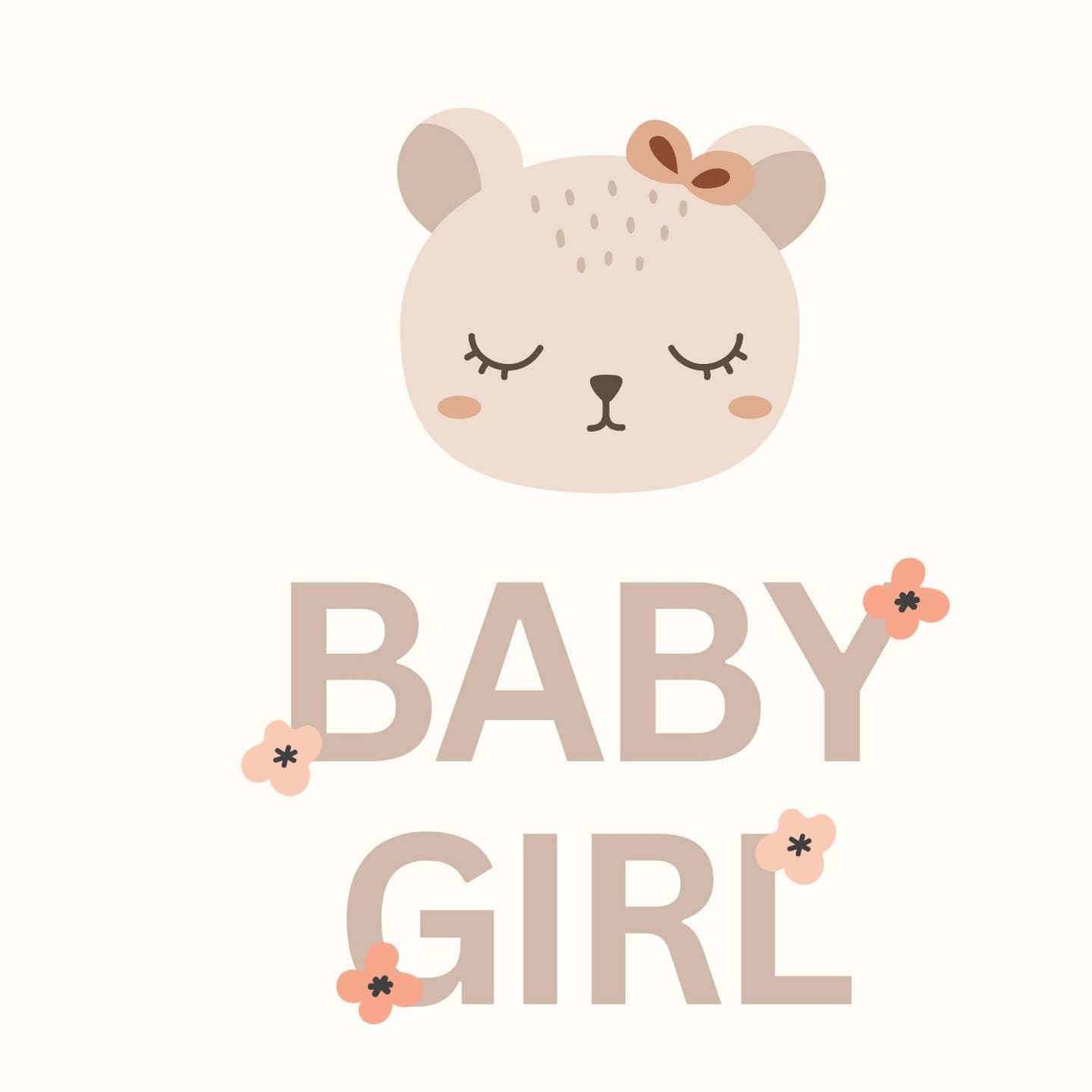 Petite Vous Petite Vous Greeting Card - Baby Girl Bear