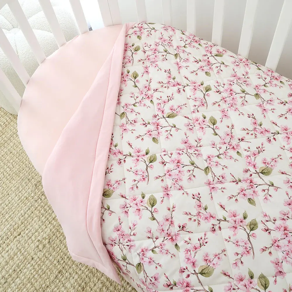 Snuggle Hunny Kids Snuggle Hunny Cherry Blossom Organic Cotton Cot Comforter
