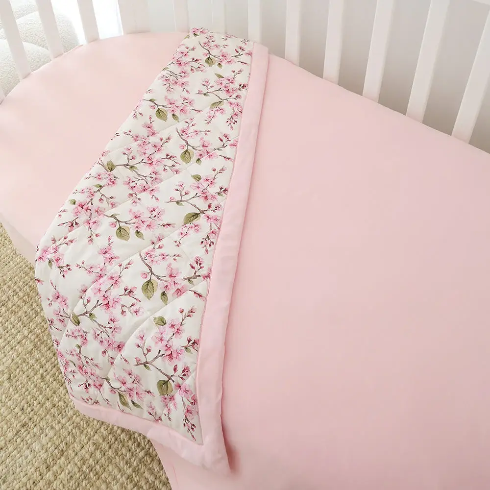Snuggle Hunny Kids Snuggle Hunny Cherry Blossom Organic Cotton Cot Comforter