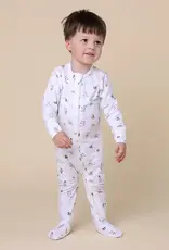 Snuggle Hunny Kids Snuggle Hunny Organic Snuggle Sleepsuit Zip Footie - Garden Friends
