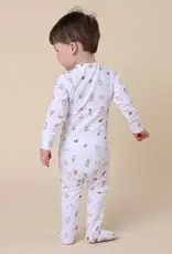 Snuggle Hunny Kids Snuggle Hunny Organic Snuggle Sleepsuit Zip Footie - Garden Friends