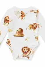 Snuggle Hunny Kids Snuggle Hunny Lion Long Sleeve Organic Bodysuit - 6-12 Months (0)