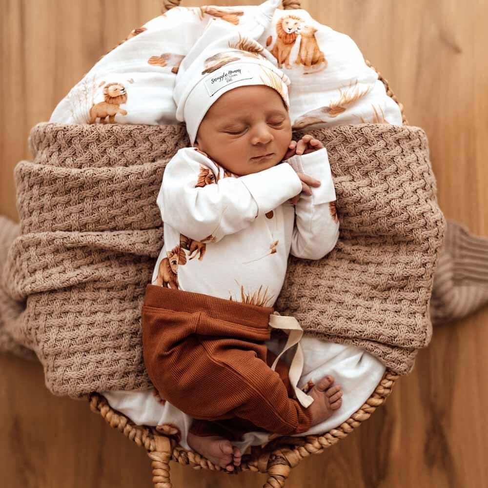 Snuggle Hunny Kids Snuggle Hunny Lion Long Sleeve Organic Bodysuit - 6-12 Months (0)