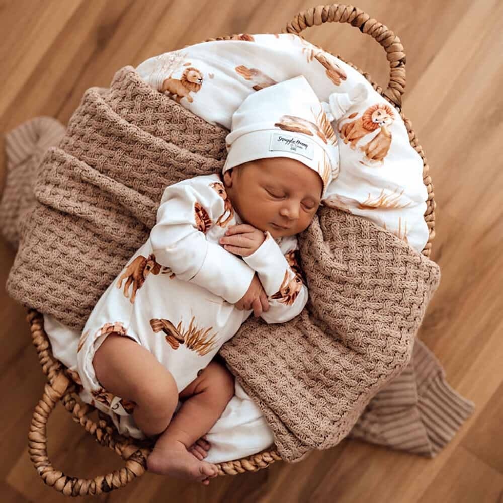 Snuggle Hunny Kids Snuggle Hunny Lion Long Sleeve Organic Bodysuit - 6-12 Months (0)