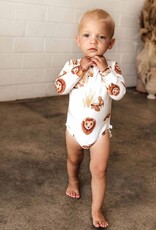 Snuggle Hunny Kids Snuggle Hunny Lion Long Sleeve Organic Bodysuit - 6-12 Months (0)