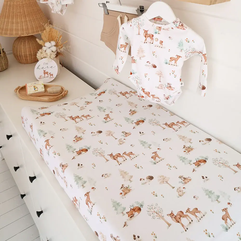 Snuggle Hunny Kids Snuggle Hunny Woodland Tales Organic Bassinet Sheet / Change Pad Cover