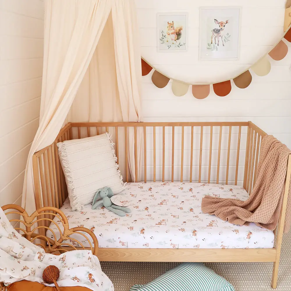 Snuggle Hunny Kids Snuggle Hunny Woodland Tales Organic Fitted Cot Sheet