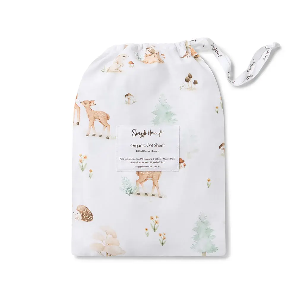 Snuggle Hunny Kids Snuggle Hunny Woodland Tales Organic Fitted Cot Sheet