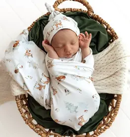 Snuggle Hunny Kids Snuggle Hunny Woodland Tales Organic Jersey Wrap & Beanie Set