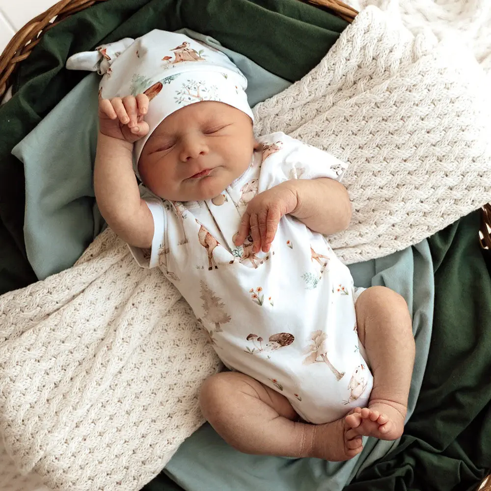 Snuggle Hunny Kids Snuggle Hunny Woodland Tales Short Sleeve Organic Bodysuit - 3-6 Months (00)