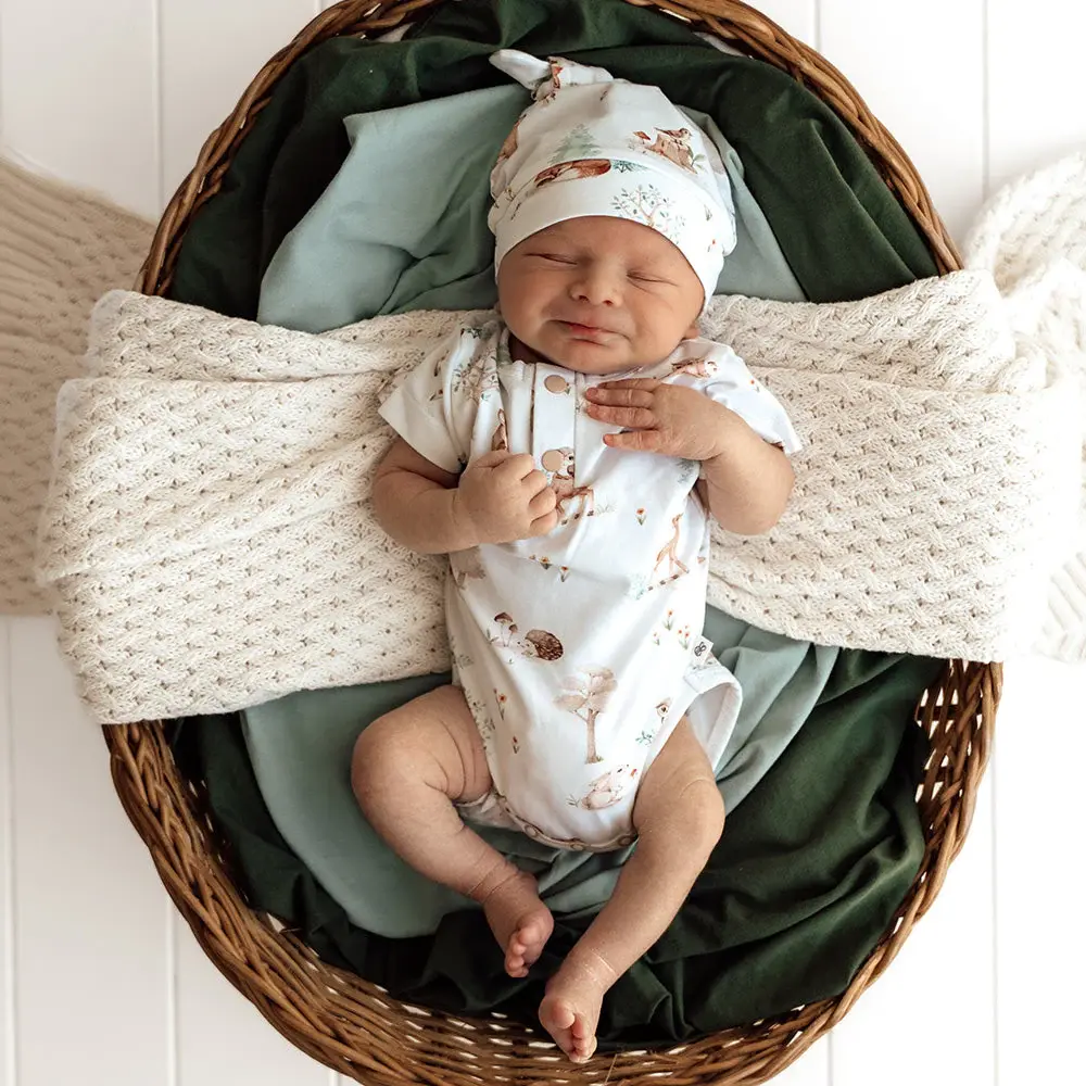 Snuggle Hunny Kids Snuggle Hunny Woodland Tales Short Sleeve Organic Bodysuit - 0-3 Months (000)