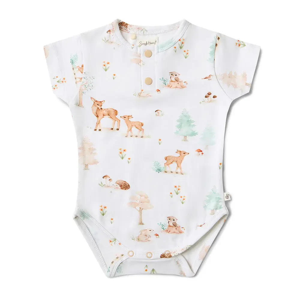 Snuggle Hunny Kids Snuggle Hunny Woodland Tales Short Sleeve Organic Bodysuit - 3-6 Months (00)