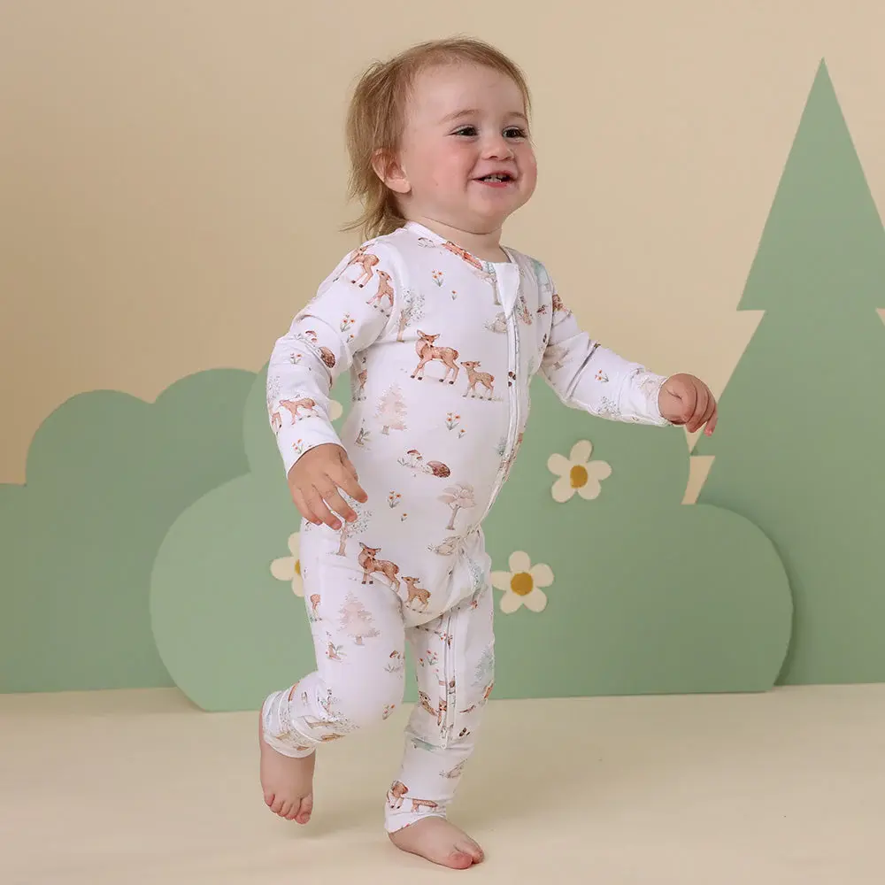 Snuggle Hunny Kids Snuggle Hunny Woodland Tales Organic Snugglesuit Convertible Romper - Size 1