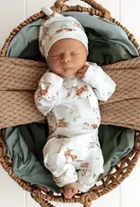 Snuggle Hunny Kids Snuggle Hunny Woodland Tales Organic Snugglesuit Convertible Romper - 3-6 Months (00)