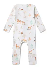Snuggle Hunny Kids Snuggle Hunny Woodland Tales Organic Snugglesuit Convertible Romper - 0-3 Months (000)
