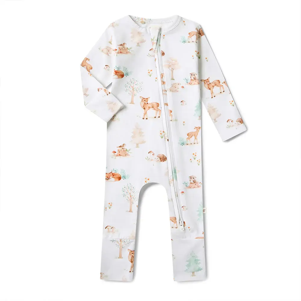Snuggle Hunny Kids Snuggle Hunny Woodland Tales Organic Snugglesuit Convertible Romper - Newborn (0000)
