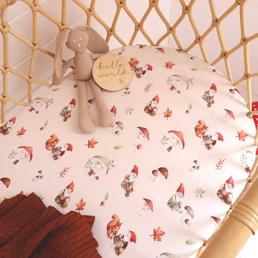 Snuggle Hunny Kids Snuggle Hunny Gnomes Organic Bassinet Sheet / Change Pad Cover