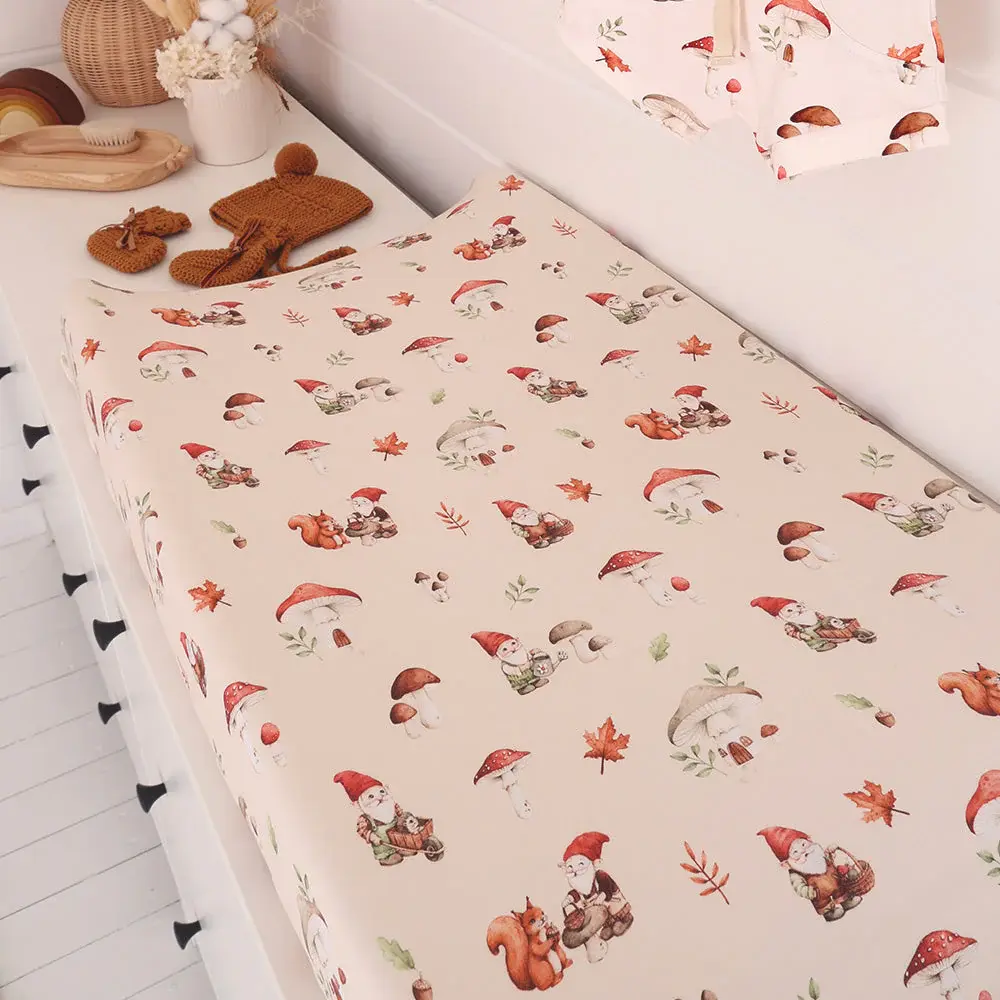 Snuggle Hunny Kids Snuggle Hunny Gnomes Organic Bassinet Sheet / Change Pad Cover