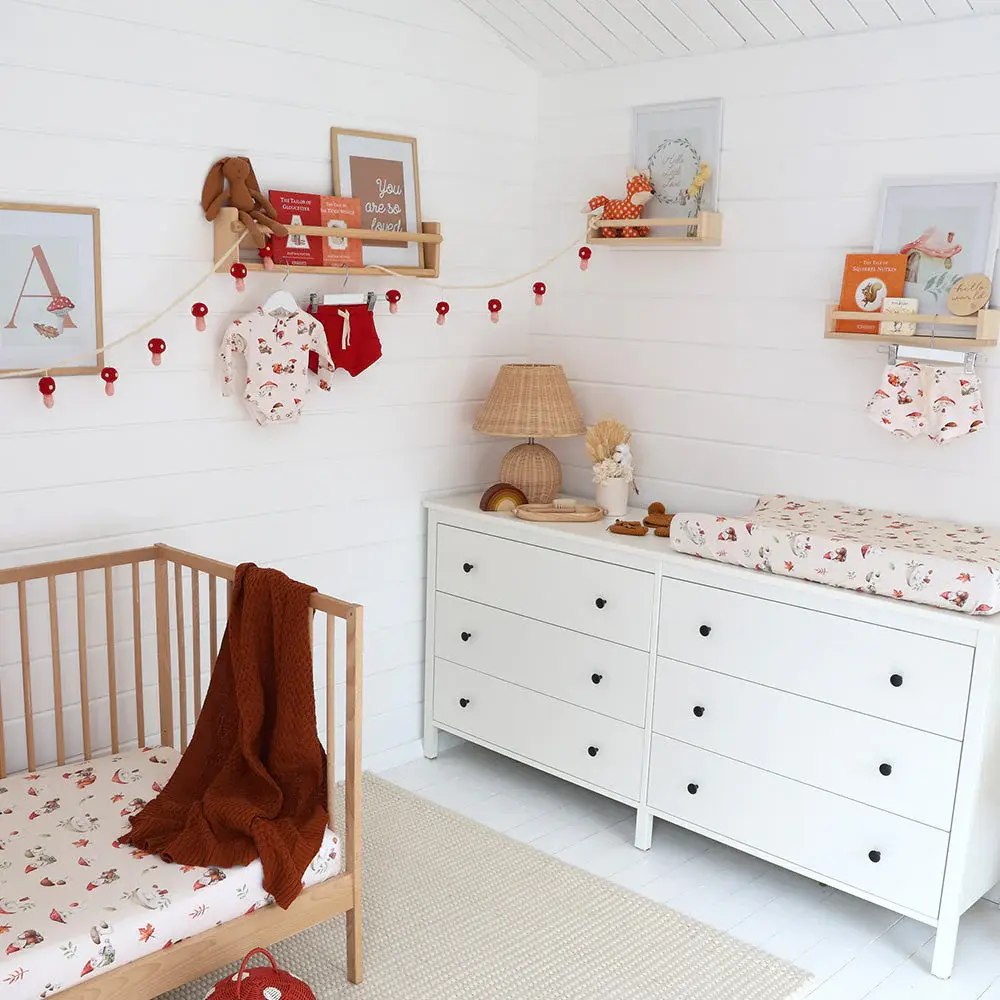 Snuggle Hunny Kids Snuggle Hunny Gnomes Organic Bassinet Sheet / Change Pad Cover