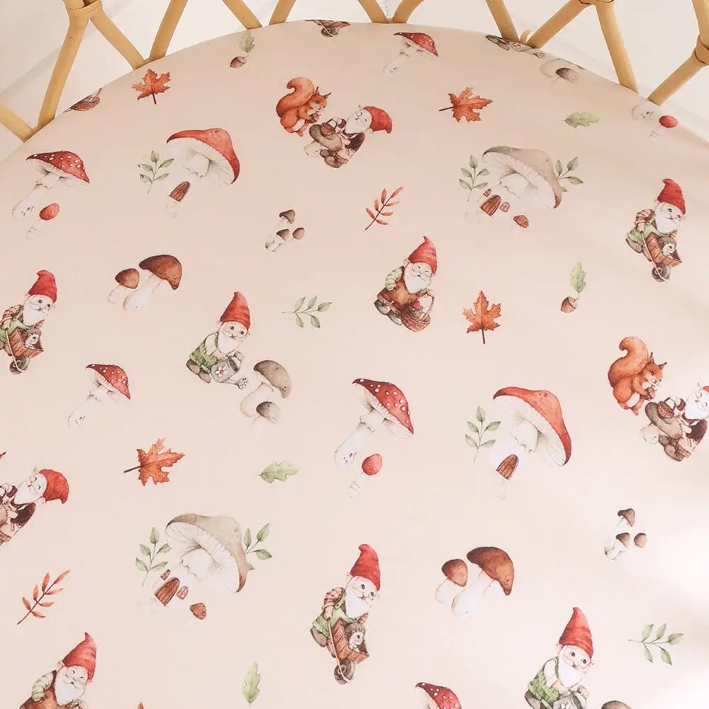 Snuggle Hunny Kids Snuggle Hunny Gnomes Organic Bassinet Sheet / Change Pad Cover