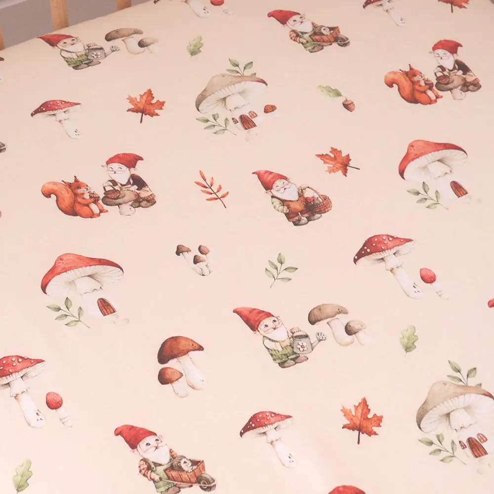 Snuggle Hunny Kids Snuggle Hunny Gnomes Organic Fitted Cot Sheet