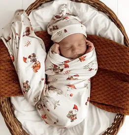 Snuggle Hunny Kids Snuggle Hunny Gnomes Organic Jersey Wrap & Beanie Set