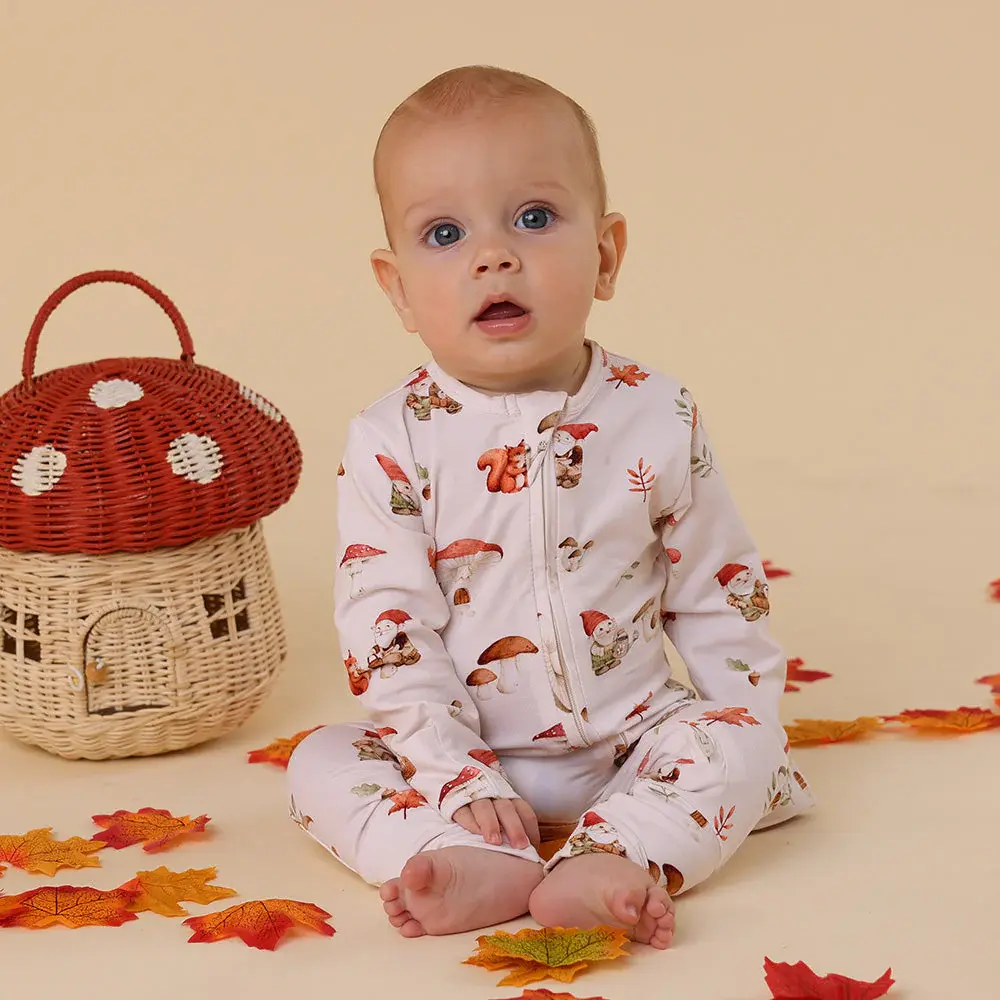 Snuggle Hunny Kids Snuggle Hunny Gnomes Organic Snugglesuit Convertible Romper - 6-12 Months (0)