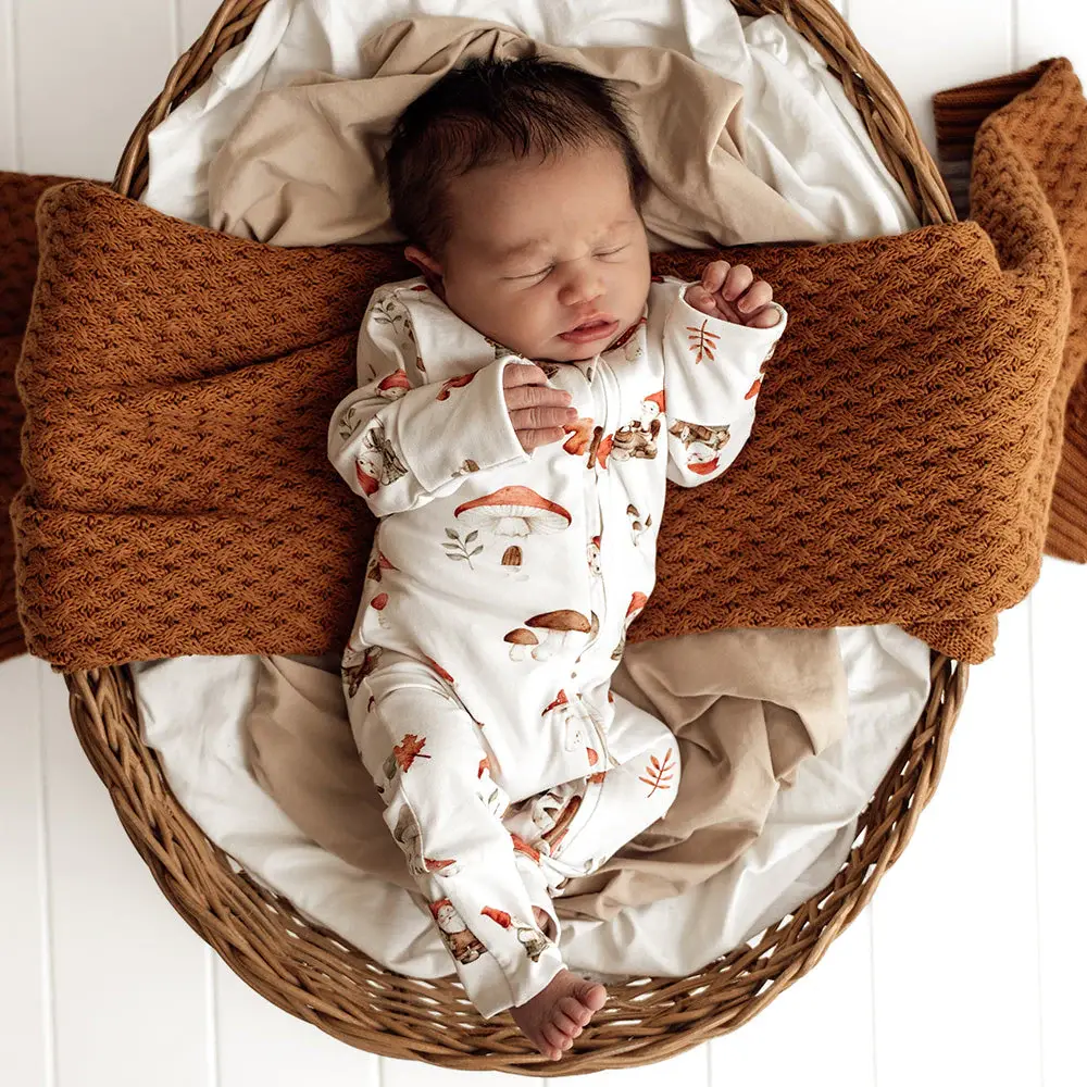 Snuggle Hunny Kids Snuggle Hunny Gnomes Organic Snugglesuit Convertible Romper - 3-6 Months (00)