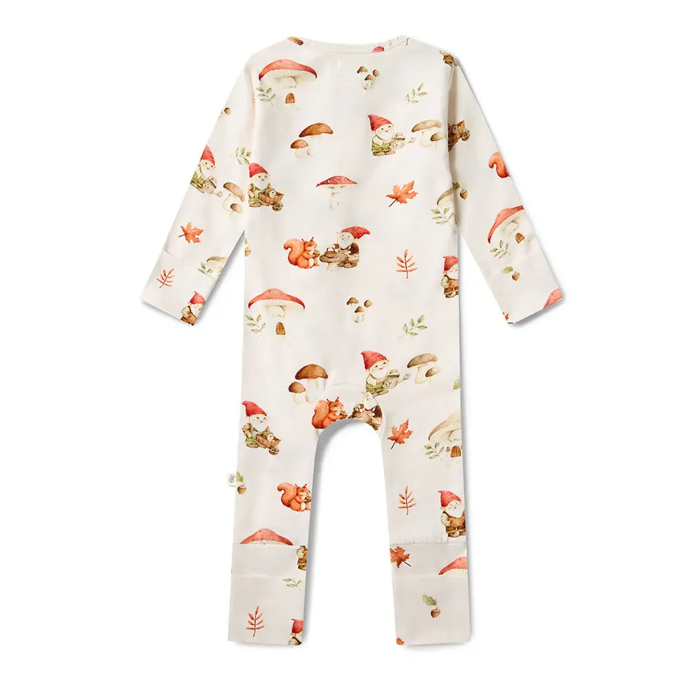 Snuggle Hunny Kids Snuggle Hunny Gnomes Organic Snugglesuit Convertible Romper - Newborn (0000)