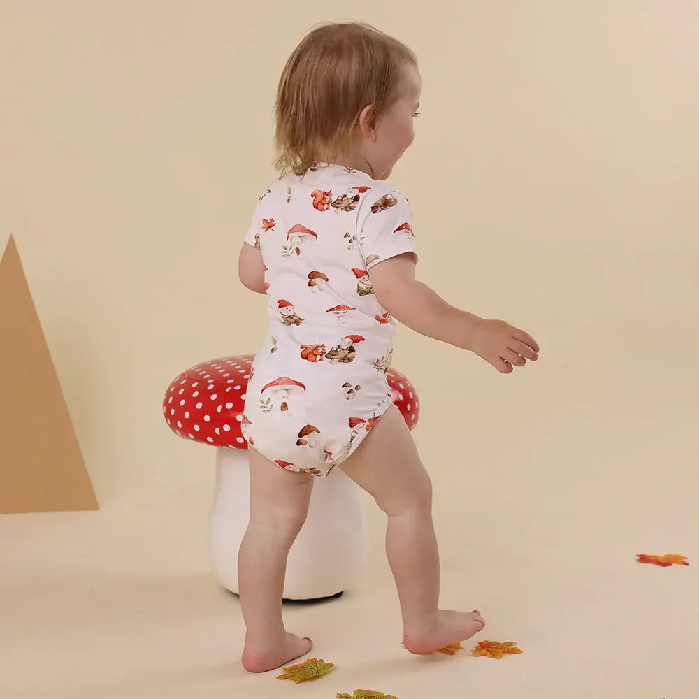 Snuggle Hunny Kids Snuggle Hunny Gnomes Short Sleeve Organic Bodysuit - Size 1