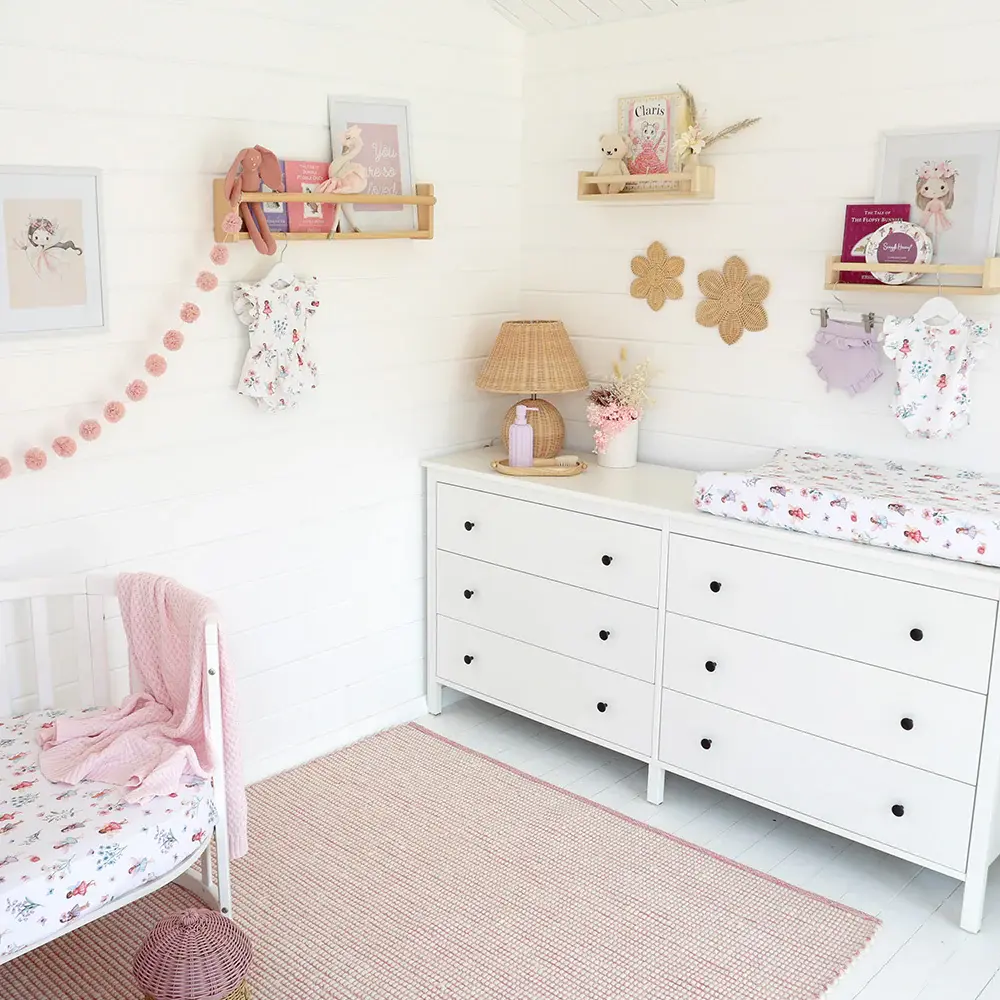 Snuggle Hunny Kids Snuggle Hunny Fairy Garden Organic Fitted Cot Sheet