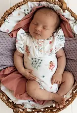 Snuggle Hunny Kids Snuggle Hunny Fairy Garden Short Sleeve Organic Bodysuit with Frill - 0-3 Months (000)