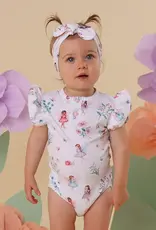 Snuggle Hunny Kids Snuggle Hunny Fairy Garden Short Sleeve Organic Bodysuit with Frill - 6-12 Months (0)