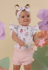 Snuggle Hunny Kids Snuggle Hunny Fairy Garden Short Sleeve Organic Bodysuit with Frill - 6-12 Months (0)