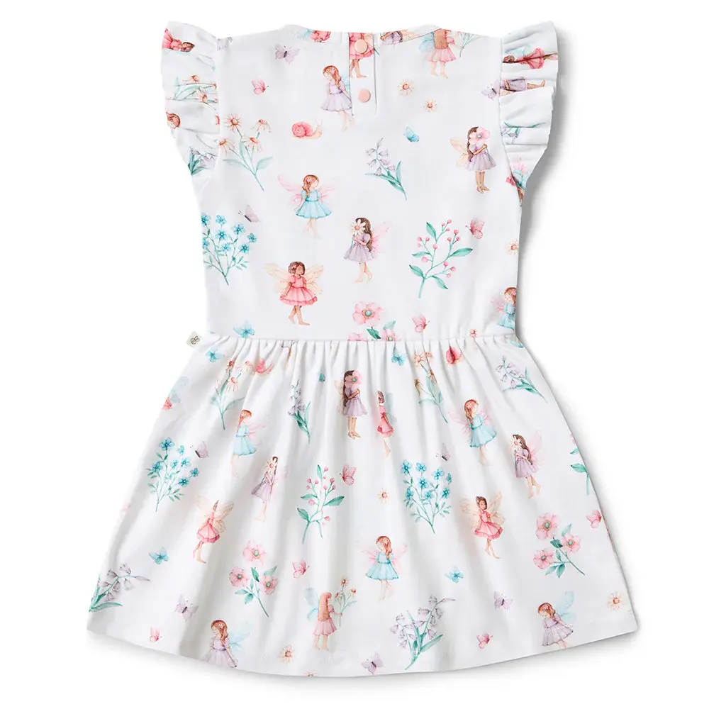 Snuggle Hunny Kids Snuggle Hunny Fairy Garden Short Sleeve Organic Dress - Size 2